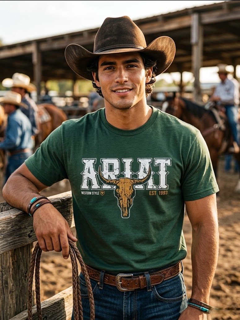 Playera Letra Western