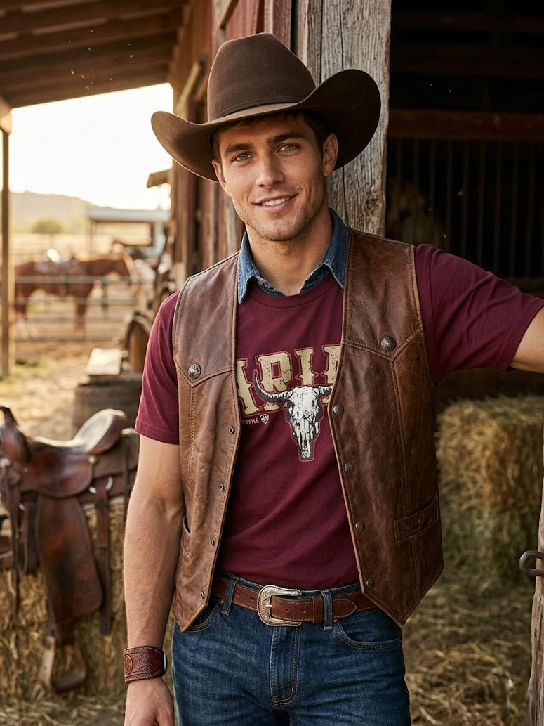 Playera Letra Western