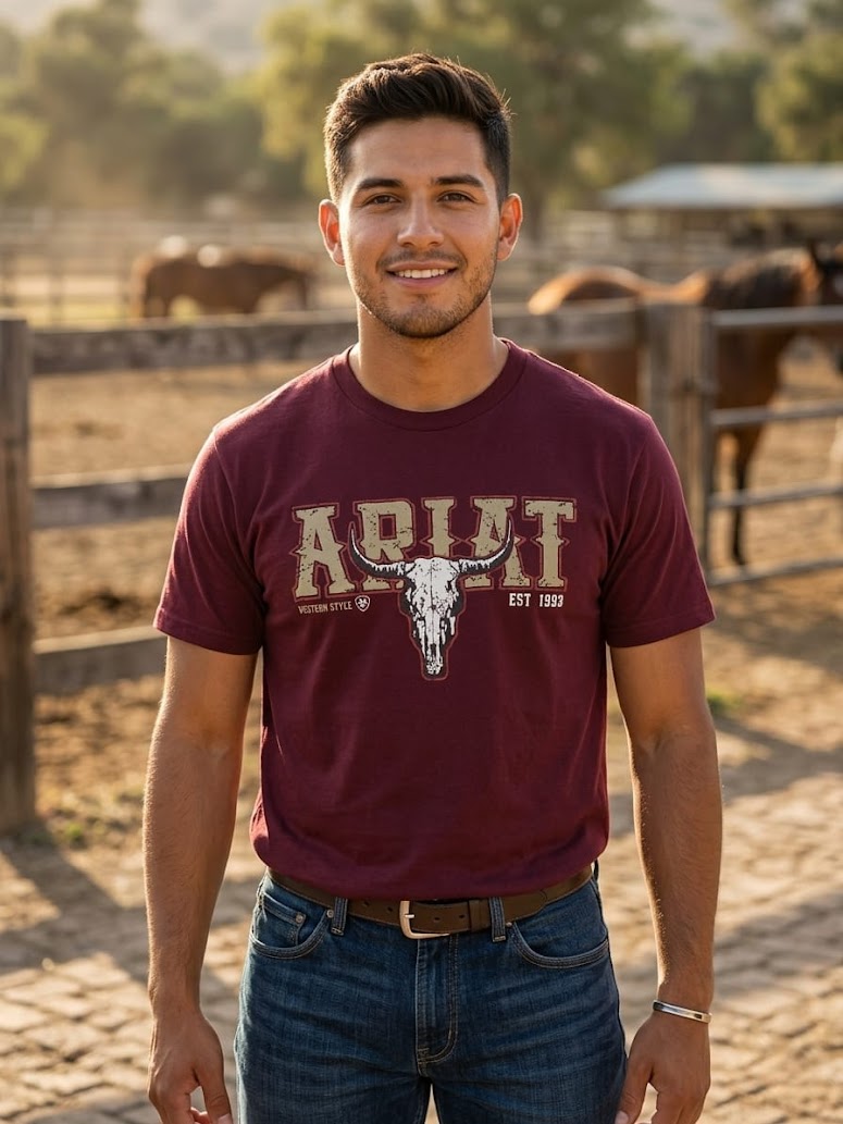 Playera Letra Western