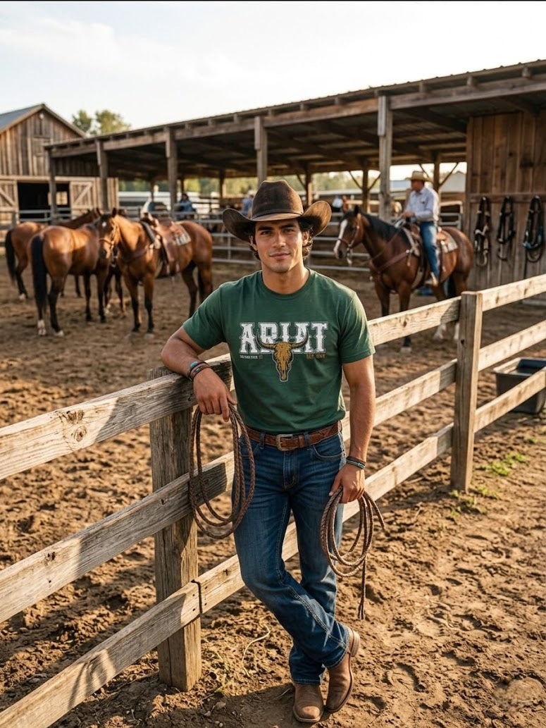 Playera Letra Western
