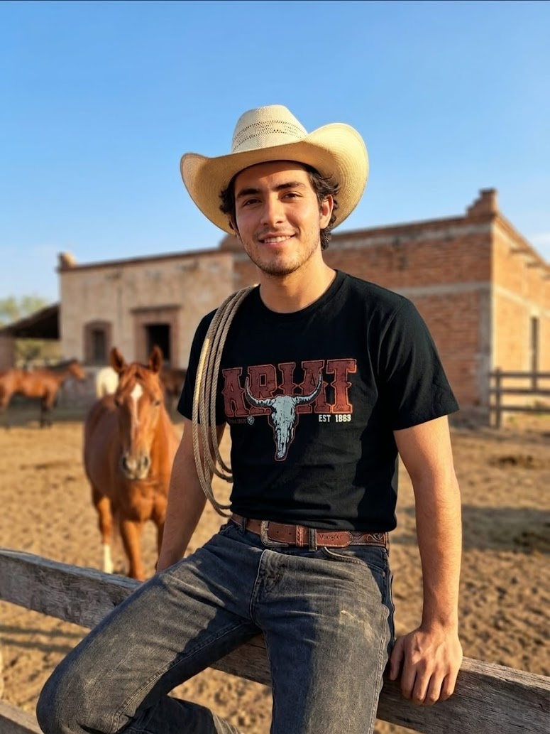 Playera Letra Western