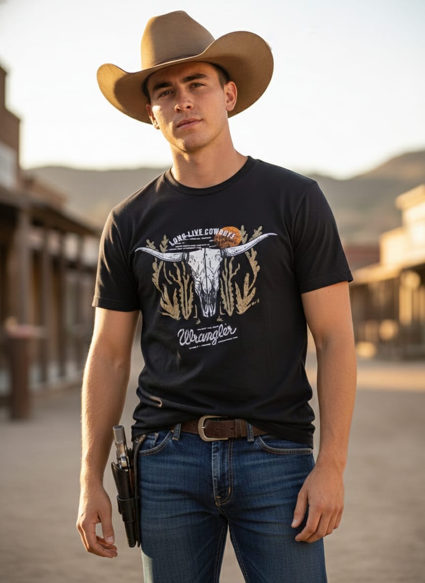 Playera Vaquera Cráneo W