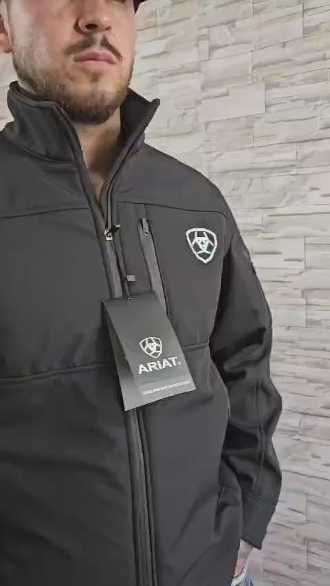 Chamarra Neopreno Caballero Bordado Blanco