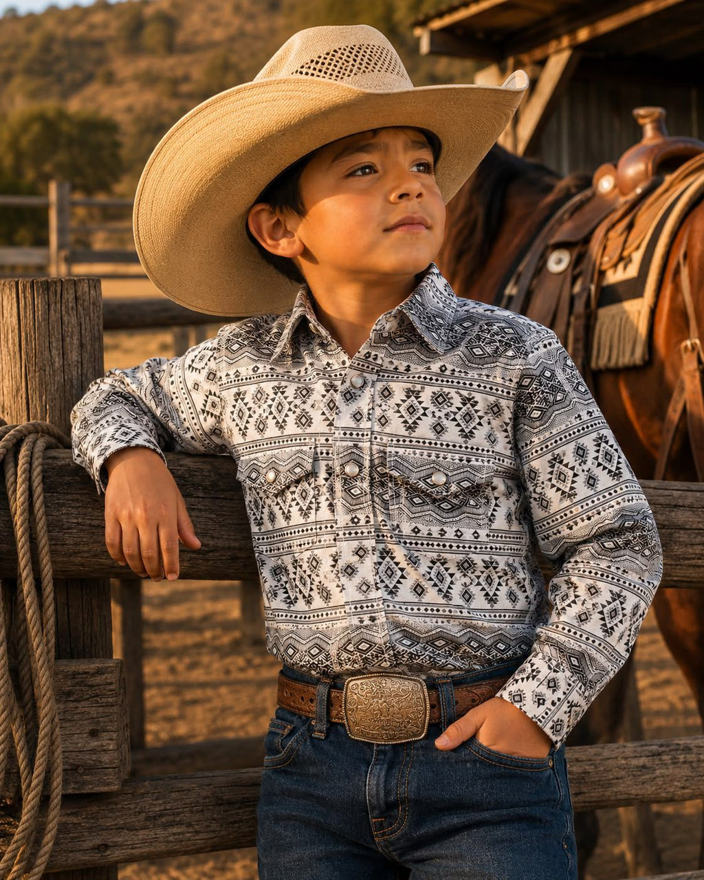 Paquete camisa vaquera niño