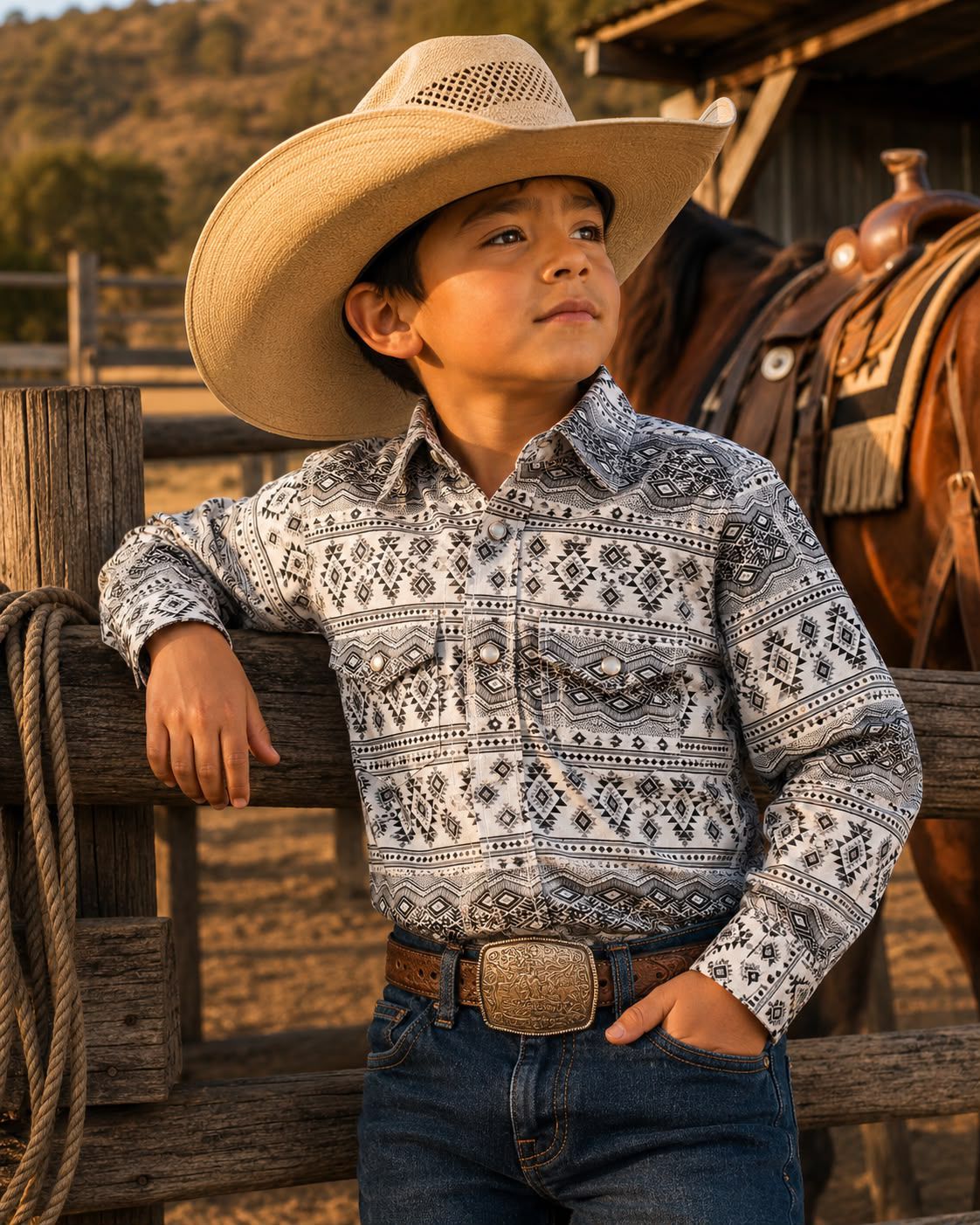Paquete camisa vaquera niño