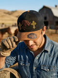 Gorra vaquera caballo cruces