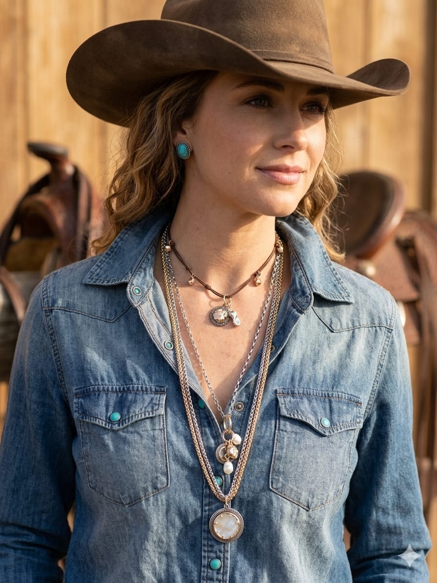 Collar vaquero largo