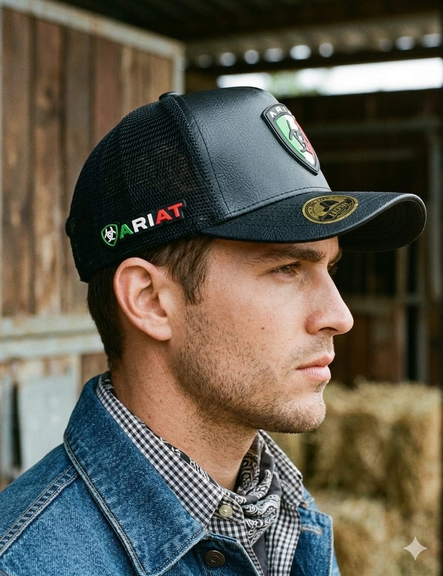 Gorra Ariat vinipiel logo tricolor