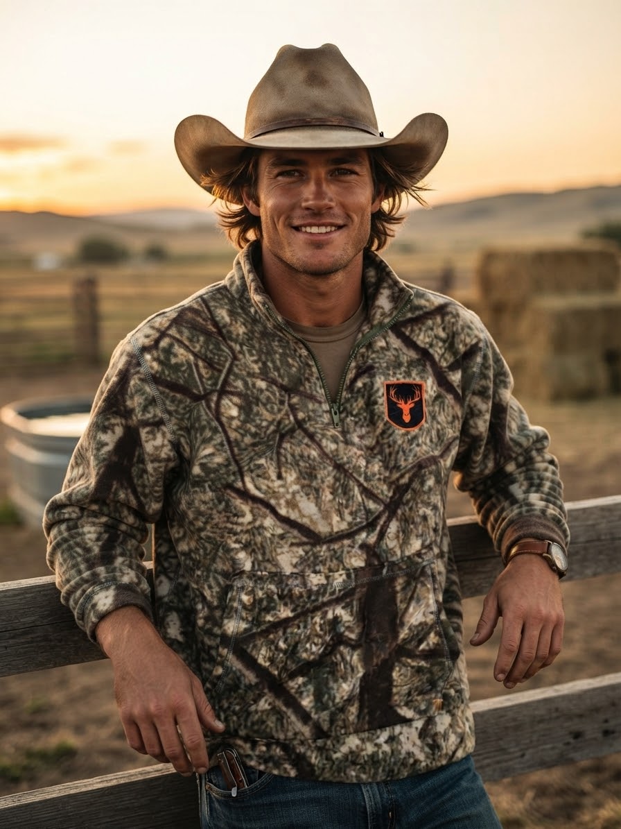 Sudadera Camuflaje con Borrega para Hombre