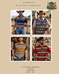 Paquete playera vaquera cuello polo caballero