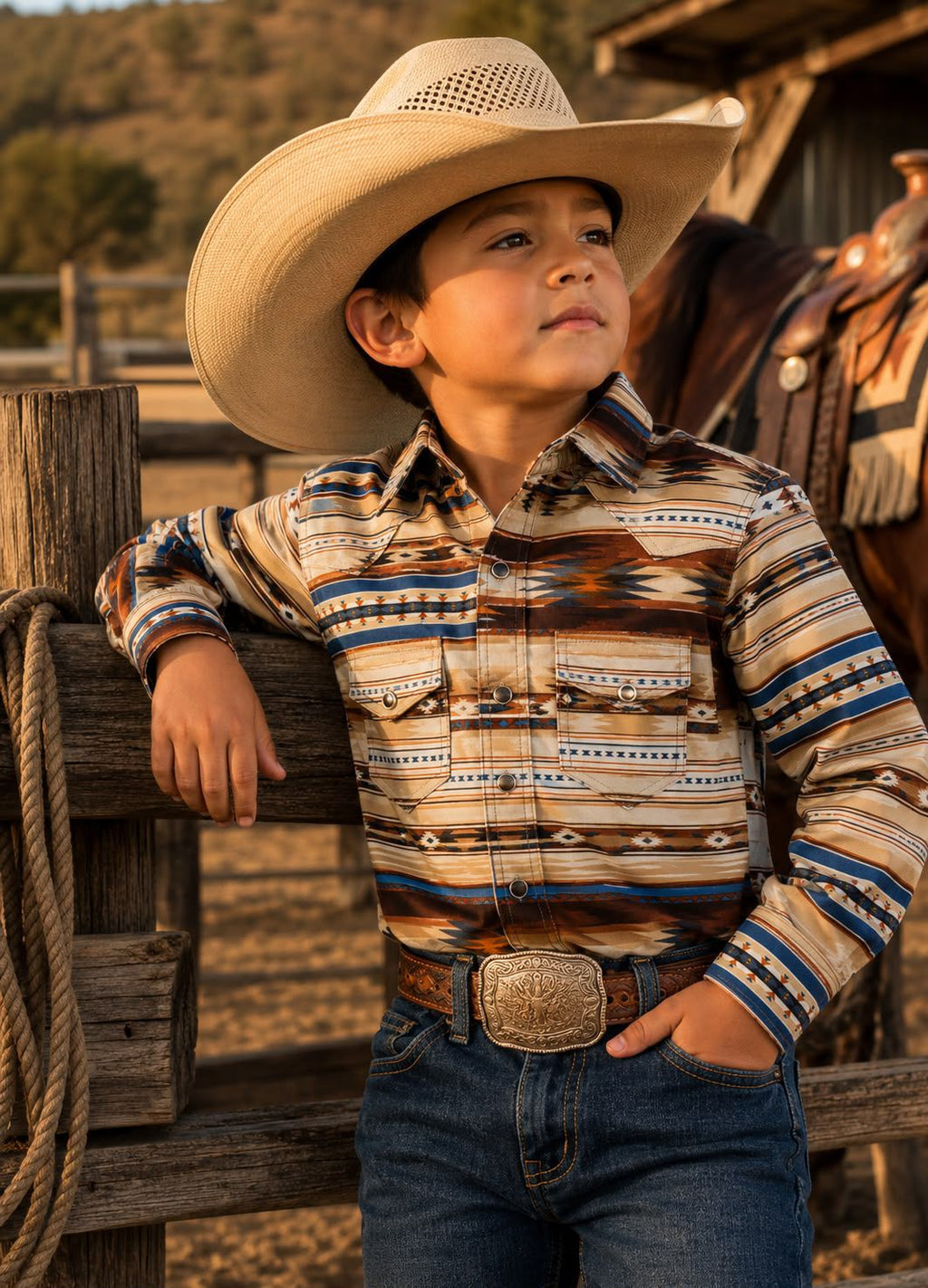 Paquete camisa vaquera niño