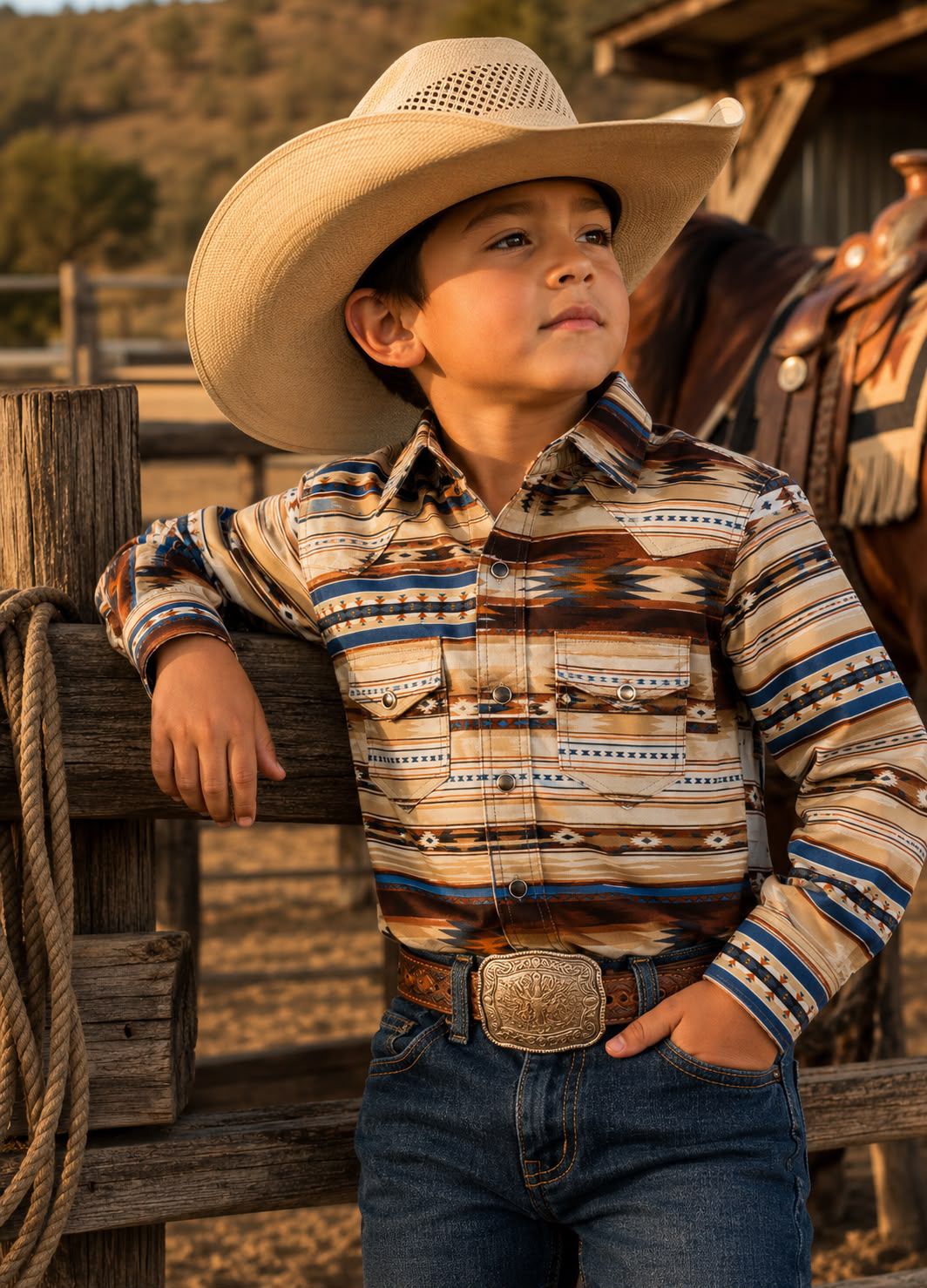 Paquete camisa vaquera niño