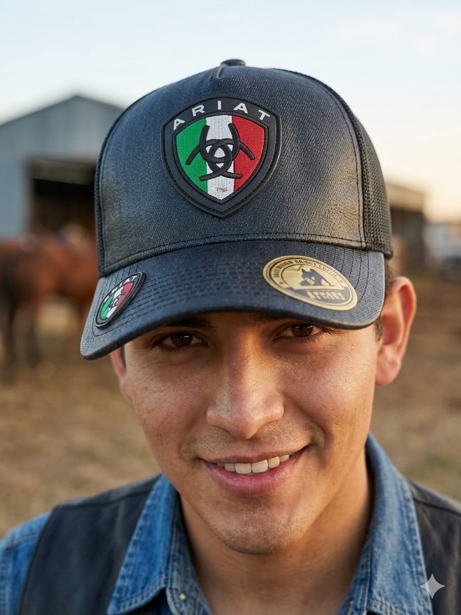 Gorra Ariat vinipiel logo tricolor