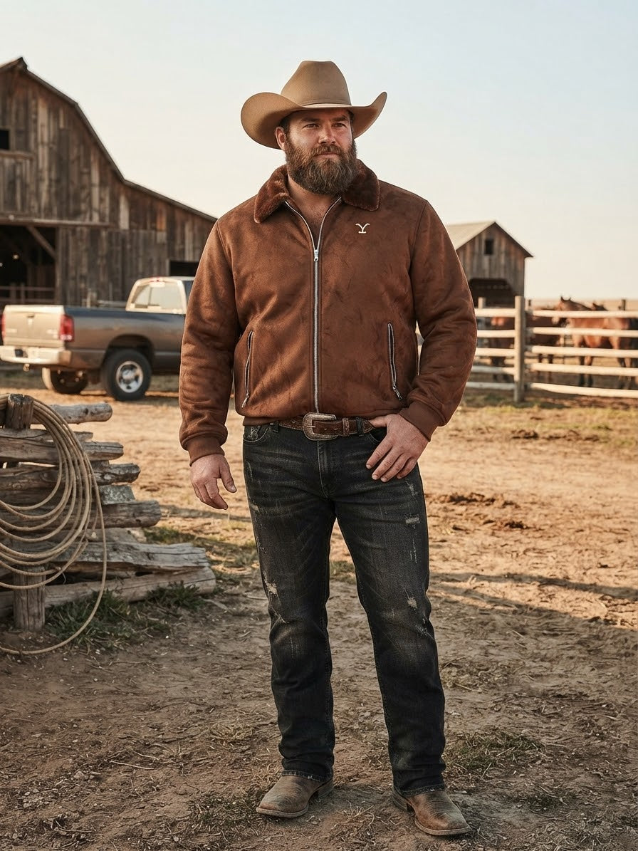 Chamarra Vaquera de Caballero Tallas Extra 2XL–4XL