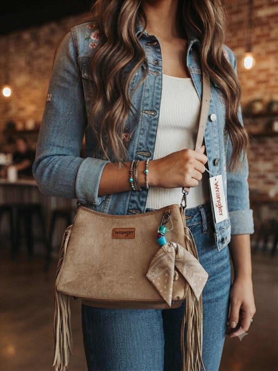 Crossbody Wrangler de Gamuza